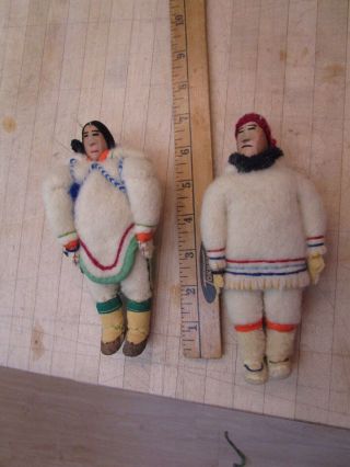 Vintage Fancy Eskimo Doll With Cloth Face