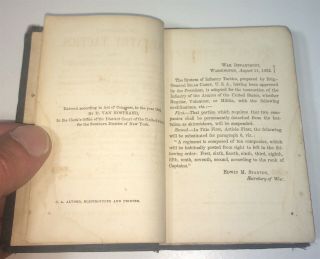 Rare Antique American Civil War Infantry Tactics Lt.  Boss 136th NY Inf.  Book 6