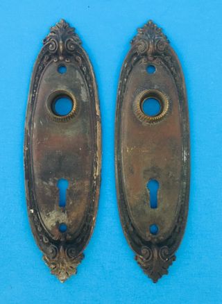 Vintage/antique " Brass " Door Lock Plates With Key Sargent&co.  See All Pic 