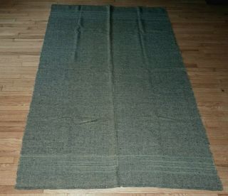 (n28) : Antique Organic Wool Homespun Farmhouse Blanket 2 - Panel Center Seam