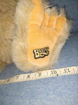 Vintage tan Beeple Big Foot Plush Doll by Carousel Toy Giggles & Beeps Sasquatch 2