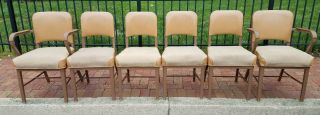 Set Of 6 Vintage Emeco Industrial Machine Age Government Office Chair