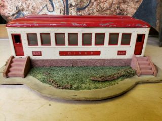 Vintage Lionel Diner O Gauge Soda Fountain Train Building Antique