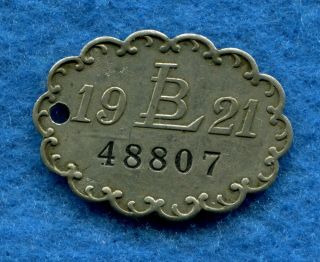 Antique 1921 Lit Brothers Charge Coin 48807 Philadelphia Dept Store