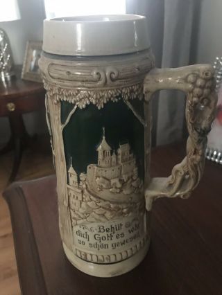 Vintage Handmade Hand Painted German Antique Beer Stein