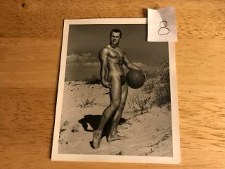 Vintage Black & White Photograph 5 X 4 Of Handsome Nude Male By Bruce