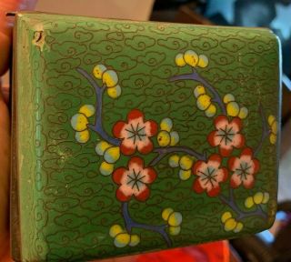 Chinese Beautifully Vintage Metal Floral Jewelry Or Trinket Box In Good Shape
