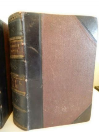 Antique 1867 Leather Walter Scott Waverley Novels - Set of Three Books 2
