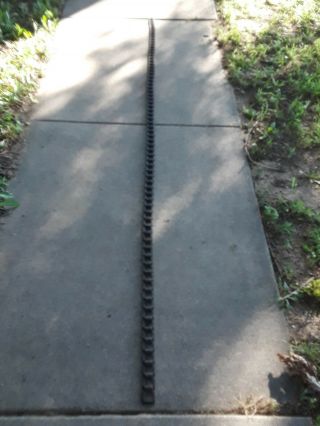 Vintage Planter Square Flat Link Drive Chain - Almost 10 Ft Long - Re - Purpose
