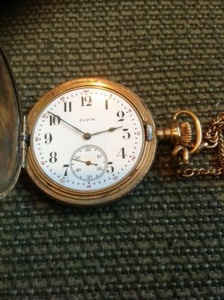 Antique Elgin Full Hunter Case Pocket Watch