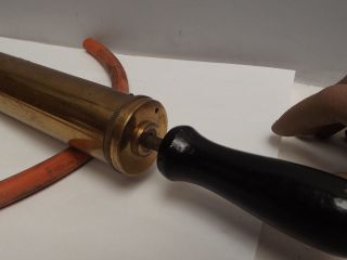 PUMP [ Lacquered Brass ] Wood Handle [ Evacuating ] Vacuum Pump 2