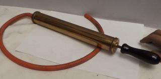 PUMP [ Lacquered Brass ] Wood Handle [ Evacuating ] Vacuum Pump 5