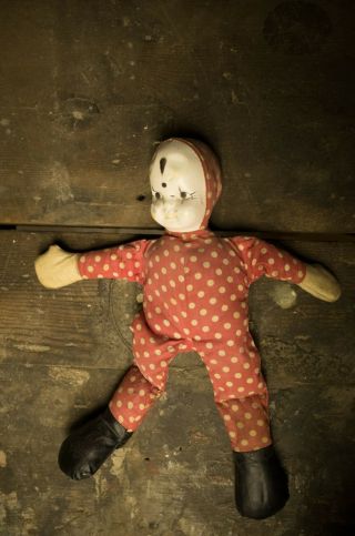 - Baby Clown Vintage Doll Oddity Horror