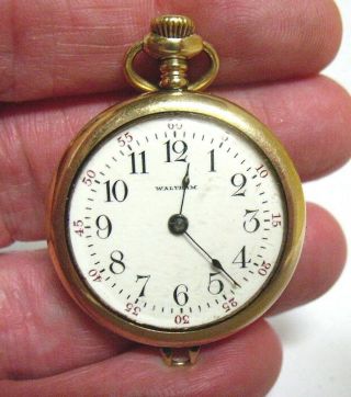 Vintage Waltham Gold Pocket Watch Small Not