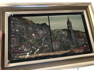 Antique Painting UNIVERSITY OF CALIFORNIA AT BERKELEY Reverse Painted On Glass 7