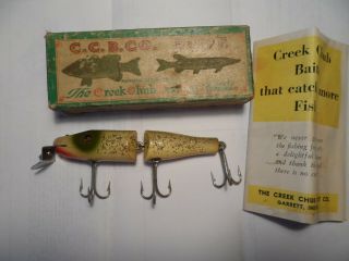 C.  C.  B.  Co.  Antique Vintage Pikie Minnow 2618 Wooden Fishing Lure Glass Eyes