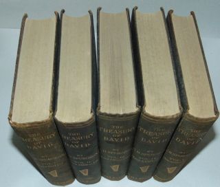 ANTIQUE Books 1882 PSALMS OF DAVID 5 Vols C.  H.  SPURGEON 2