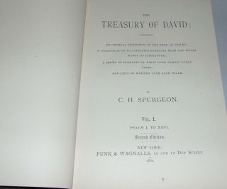 ANTIQUE Books 1882 PSALMS OF DAVID 5 Vols C.  H.  SPURGEON 4