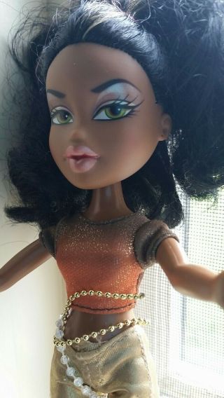 Vtg Bratz Girlz Doll 10 " Tall African American Sasha 2001 Mga Vguc