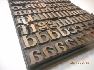 Printing Letterpress Printer Block Unmarked Antique Wood Alphabet,  Printer Cut