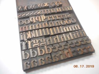 Printing Letterpress Printer Block Unmarked Antique Wood Alphabet,  Printer Cut 2