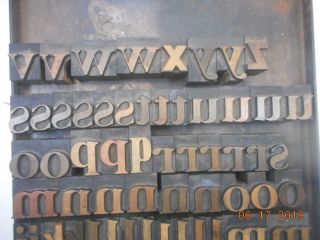 Printing Letterpress Printer Block Unmarked Antique Wood Alphabet,  Printer Cut 4