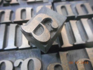 Printing Letterpress Printer Block Unmarked Antique Wood Alphabet,  Printer Cut 5