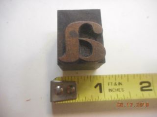 Printing Letterpress Printer Block Unmarked Antique Wood Alphabet,  Printer Cut 7