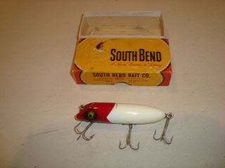 Vintage South Bend Bass - Oreno Lure 973 Rw,  Body Is 3 - 3/4 " Long,  Ex.