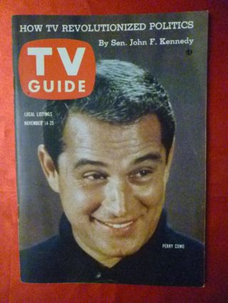 Oregon November 14 - 20 Tv Guide 1959 Perry Como John F Kennedy Amanda Blake