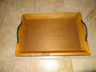 Wooden Serving Tray With Metal Handles Gorgeous