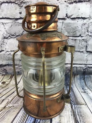 Vintage Brass/copper British Make Ship Lantern,