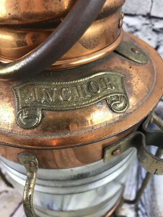 Vintage Brass/Copper British Make Ship Lantern, 2