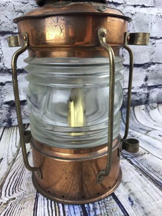 Vintage Brass/Copper British Make Ship Lantern, 4