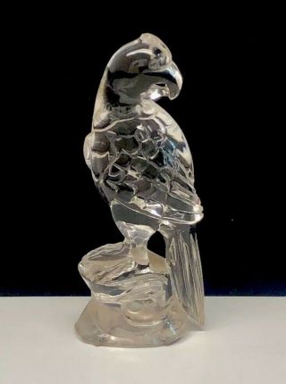 Old Antique Chinese Japanese Korean Asian Carved Rock Crystal Bird Figure