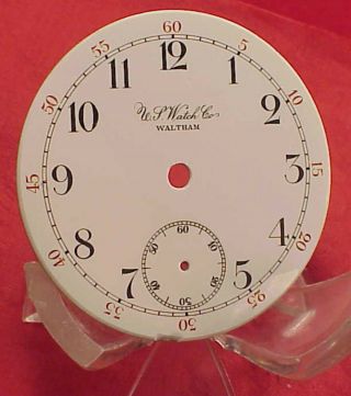 Enamel Porcelain 18 Size U S Watch Co Waltham Dial Pocket Watch