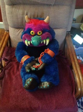 Vintage 1986 Amtoy American Greetings My Pet Monster Plush Stuffed 1980s Toy 