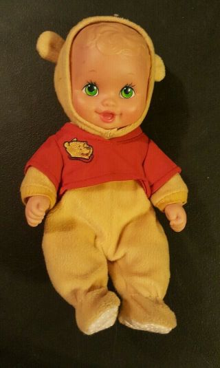 Vintage 10 " Lauer Water Babies Disney Winnie The Pooh Doll Adorable Green Eyes