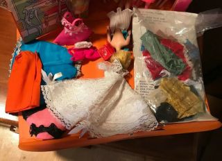 Vintage Dawn And Her Friends Doll Case With Dolls,  clothing and accessories 3