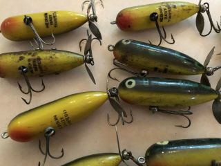Fifteen Vintage Heddon Torpedo And Tiny Fishing Lures 6