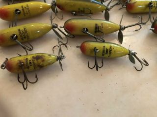 Fifteen Vintage Heddon Torpedo And Tiny Fishing Lures 7