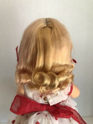 Vintage 16” Terri Lee Doll Blonde in Tagged 1956 Heart Fund Dress 2