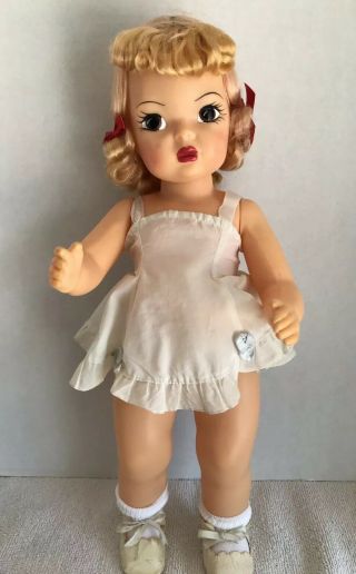 Vintage 16” Terri Lee Doll Blonde in Tagged 1956 Heart Fund Dress 5
