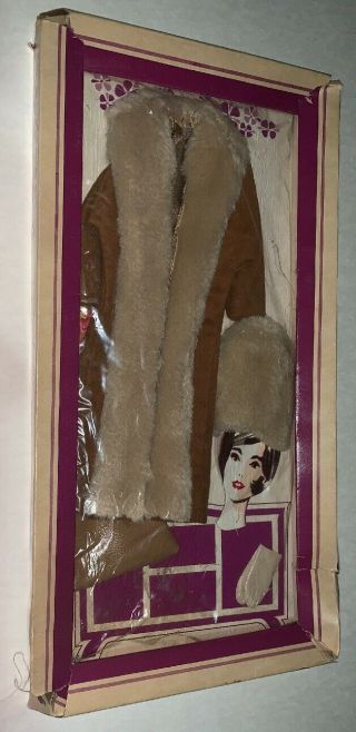 Vintage Lisa Littlechap Fur Trimmed Suede Coat With Hat By Remco In Pack