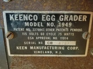 Keenco Antique Egg Grader