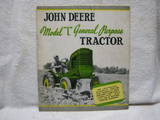 Antique 1939 John Deere Tractor Model L Brochure