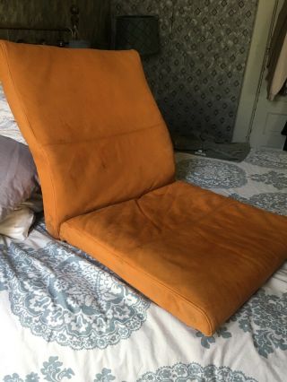 Ikea Poang Leather Chair Cushion Only Vintage Discontinued Orange Brown