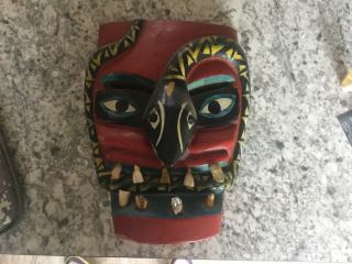 Antique Mexican Folk Art Snake Mask