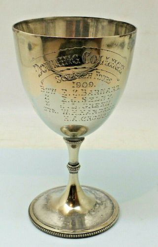 Antique Downing College Cambridge 1909 Rowing Trophy Cup Scratch Fours Munsey