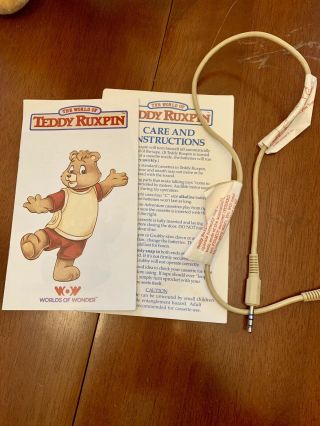 Vintage Teddy Ruxpin And Grubby - Still Plays,  No Movement - 4